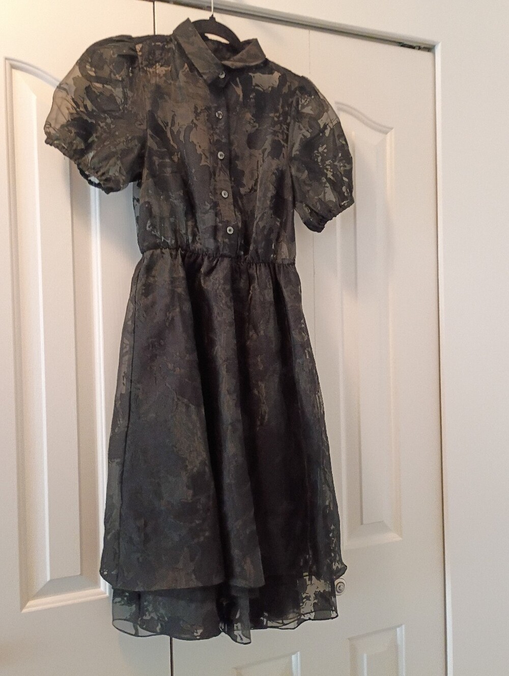 Disturbia Black Floral Overlay Party Dress
